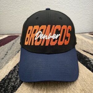 Denver Broncos Hat Cap Strapback Black Blue New Era 9forty NFL Football